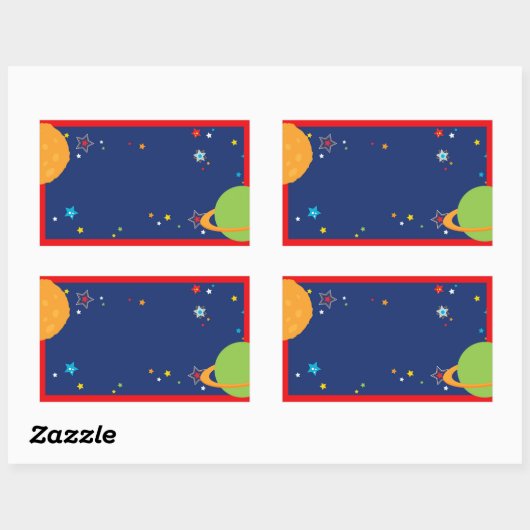 宇宙飛行士Favor Boxラベル空白ののシール 長方形シール (シート)