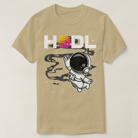 宇宙飛行士HODL HEXコインを月の暗号トークンBに Tシャツ (デザイン正面)