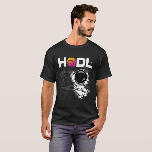 宇宙飛行士HODL HEXコインを月の暗号トークンBに Tシャツ (正面フル)