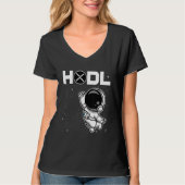 宇宙飛行士Hodl Ripple月の暗号にXrpコイン Tシャツ (正面)