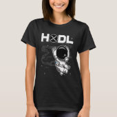 宇宙飛行士Hodl Ripple月の暗号にXrpコイン Tシャツ (正面)