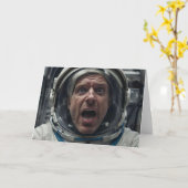 宇宙飛行士I忘れ君の誕生日 カード (黄色い花)