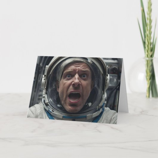 宇宙飛行士I忘れ君の誕生日 カード (正面)