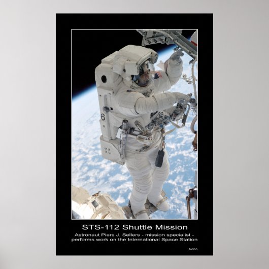 宇宙飛行士J.セラースペースウォークNASA STS-112 ポスター (正面)