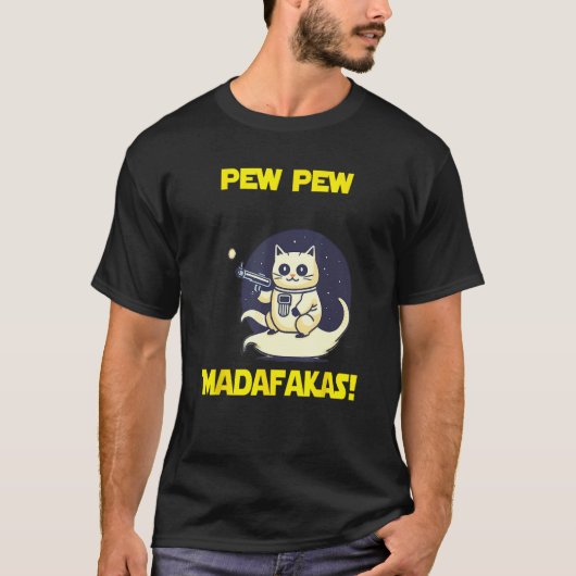 宇宙飛行士Pew Madafakas ビルマン猫 Tシャツ (正面)