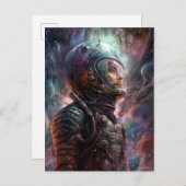 宇宙飛行士SFアート ポストカード (正面/裏面)