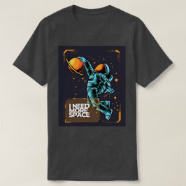 宇宙飛行士Tシャツ もっと広い宇宙が欲しい Tシャツ