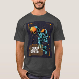 宇宙飛行士Tシャツ もっと広い宇宙が欲しい Tシャツ