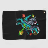 宇宙飛行士Tレックス恐竜 ゴルフタオル (横)