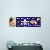 宇宙飛行士TXCとのTeXit Coin公式ロゴ 横断幕 (トレードショー)