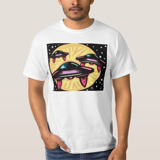 宇宙飛行船の創造的なデザインのTシャツ Tシャツ (正面)