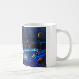宇宙飛行船の巨大なマグ コーヒーマグカップ