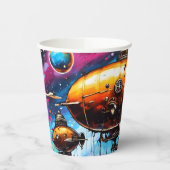宇宙飛行船 紙コップ (左)