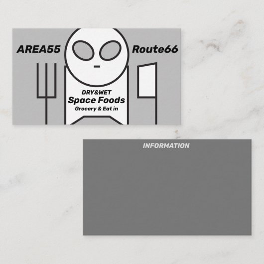 宇宙食品 名刺 (正面/裏面)