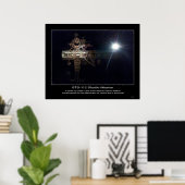 宇宙駅のクローズアップ国際的ビュー ポスター (ホームオフィス)