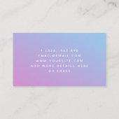 宇宙魔法ハンズスターピンクパープルグラデーシグラデーションョン 名刺 (裏面)