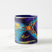 宇宙魚のマグカップ ツートーンマグカップ (中央)