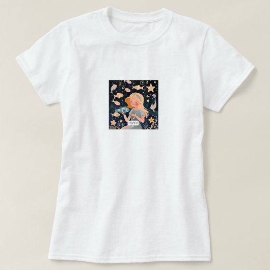 宇宙魚座 Tシャツ (デザイン正面)