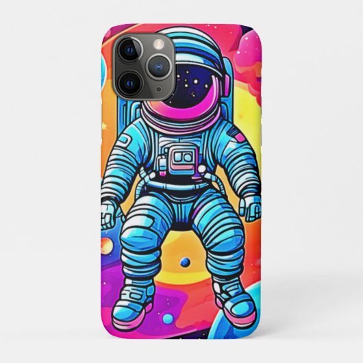 宇宙鮮やかマンガアート：宇宙飛行士の夢 Case-Mate iPhoneケース (裏)