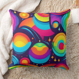 宇宙鮮やか万華鏡のように千変万化するパターン クッション