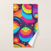 宇宙鮮やか万華鏡のように千変万化するパターン バスタオルセット (ハンドタオル)