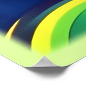 宇宙鮮やか万華鏡のように千変万化するパターン ポスター (角)