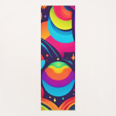 宇宙鮮やか万華鏡のように千変万化するパターン ヨガマット (正面)