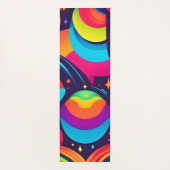 宇宙鮮やか万華鏡のように千変万化するパターン ヨガマット (裏面)