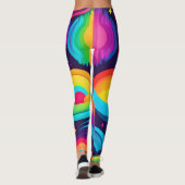 宇宙鮮やか万華鏡のように千変万化するパターン レギンス (裏面)