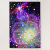 宇宙鮮やか紫のカオスイベント ジグソーパズル (縦)