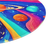 宇宙鮮やか芸術 カッティングボード (角)