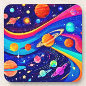 宇宙鮮やか芸術 コースター (正面)