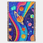 宇宙鮮やか芸術 スローブランケット (正面縦)