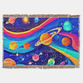 宇宙鮮やか芸術 スローブランケット