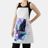 宇宙黒猫トイレ – Surreal Vaporwave Art エプロン (インサイチュ)