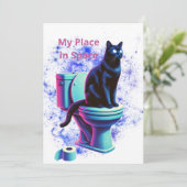 宇宙黒猫トイレ – Surreal Vaporwave Art 招待状 (スタンド正面)