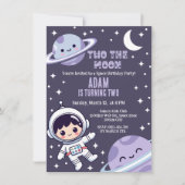 宇宙２大イベント　月２歳の誕生日パーティー 招待状 (正面)