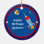 宇宙1匹の誕生日のオーナメント セラミックオーナメント (裏面)
