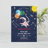 宇宙1歳の誕生日パーティーが初めのまわりにて太陽を旅する 招待状 (スタンド正面)