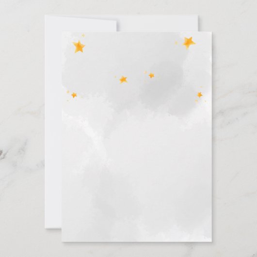 宇宙1歳の誕生日パーティーの招待 招待状 (裏面)