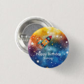 宇宙1歳の誕生日パーティー 初めての太陽一周 缶バッジ (正面&裏面)