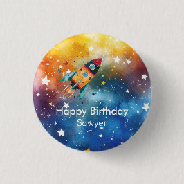 宇宙1歳の誕生日パーティー 初めての太陽一周 缶バッジ
