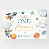 宇宙1歳の誕生日背景　太陽の周りを1周 横断幕 (横)