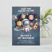 宇宙1歳誕生日パーティー 太陽を一周する最初の旅 招待状 (スタンド正面)