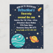 宇宙1歳誕生日パーティー 太陽を一周 ポストカード (正面)