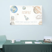 宇宙1歳誕生日 太陽を一周する最初の旅 横断幕 (トレードショー)