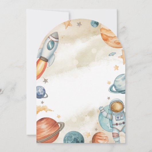 宇宙1歳 招待状 (裏面)