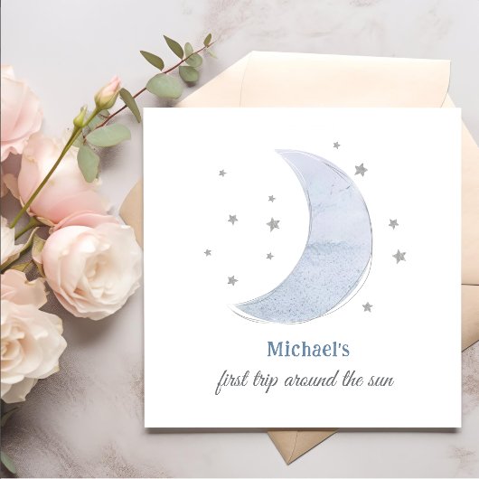 宇宙1stトリップのまわりにザ・サン誕生日 スタンダードカクテルナプキン