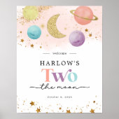 宇宙2月2日の誕生日ウェルカムサイン ポスター (正面)