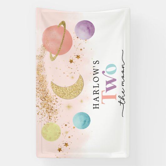 宇宙2月2日の誕生日 横断幕 (縦)